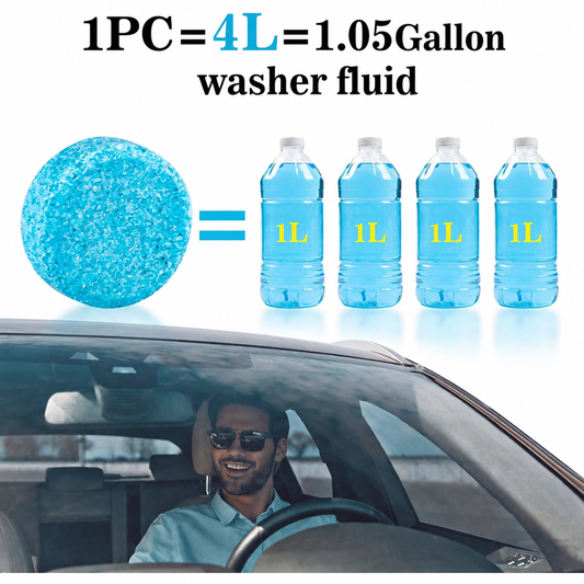 Windshield Washer Effervescent Tablets | Concentrated Car Glass Cleaner Tablets for Auto Windshield
