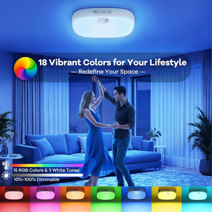 🔥Limited-time 49% off🔥 RGB Waterproof Motion Sensor Shower Light 💧🌈 Remote Control & 10000mAh Battery