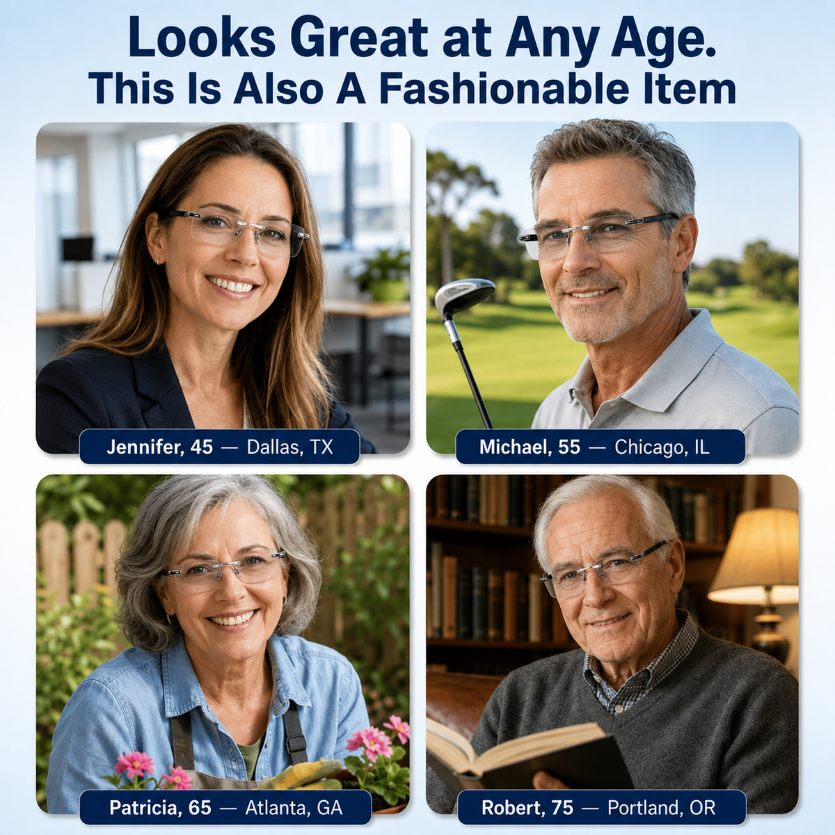 🔥 Limited-Time 49% OFF 👓 Rimless Photochromic Reading Glasses | 💎 Diamond-Cut Lightweight Design