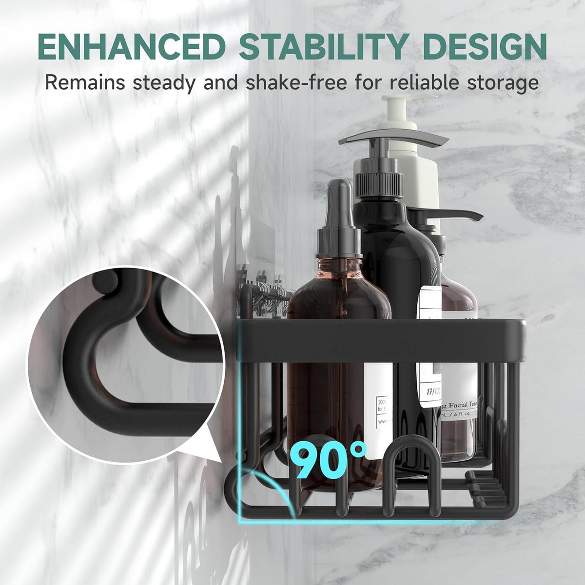 🔥Limited-Time 49% OFF 🗄️ 3/6-Piece Rustproof Shower Caddy Set | Drill-Free Wall Storage