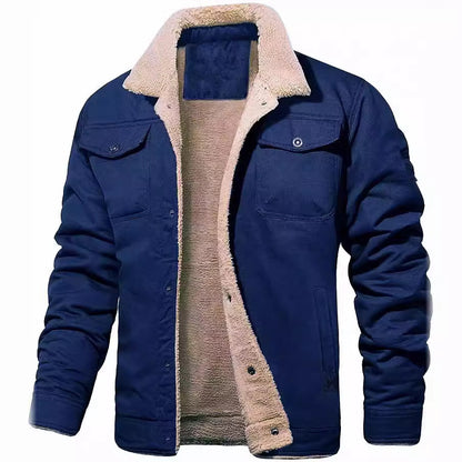 🔥Last Day 49%❄️ Men’s Sherpa-Lined Workwear Jacket 🧥 Warm & Rugged Winter Coat