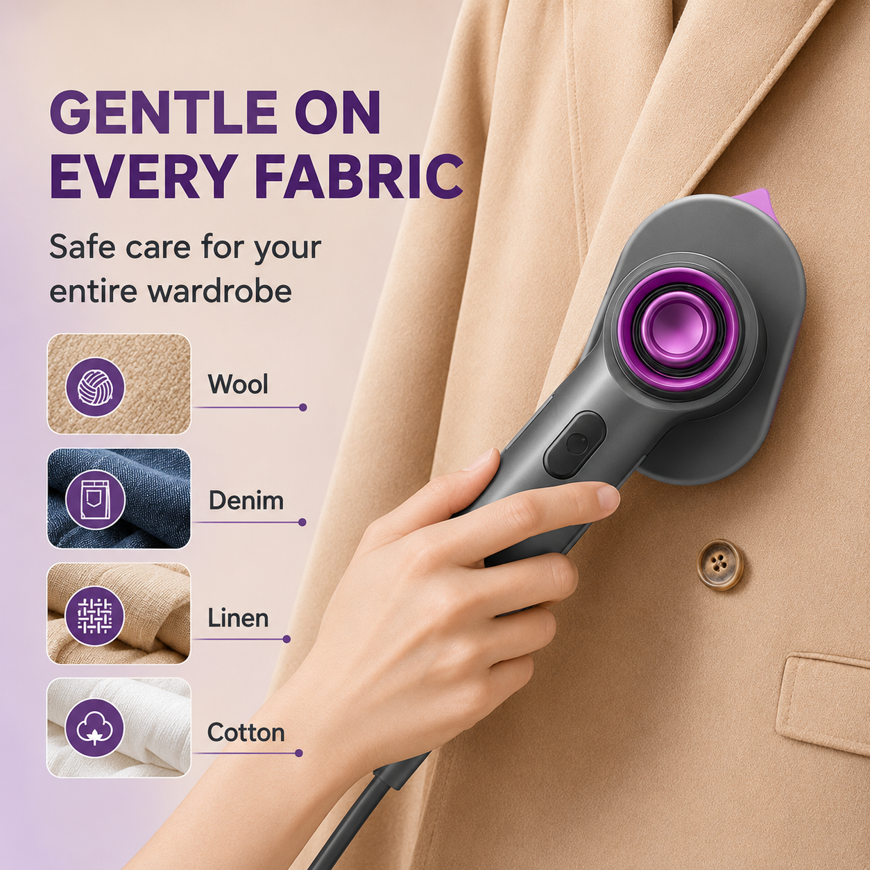 🔥Limited-time 49% off🔥Compact 2-in-1 Handheld Garment Steamer & Iron