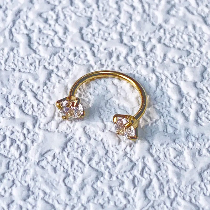✨Horseshoe Nose Hoop with Gems - Free Ball Holder💎