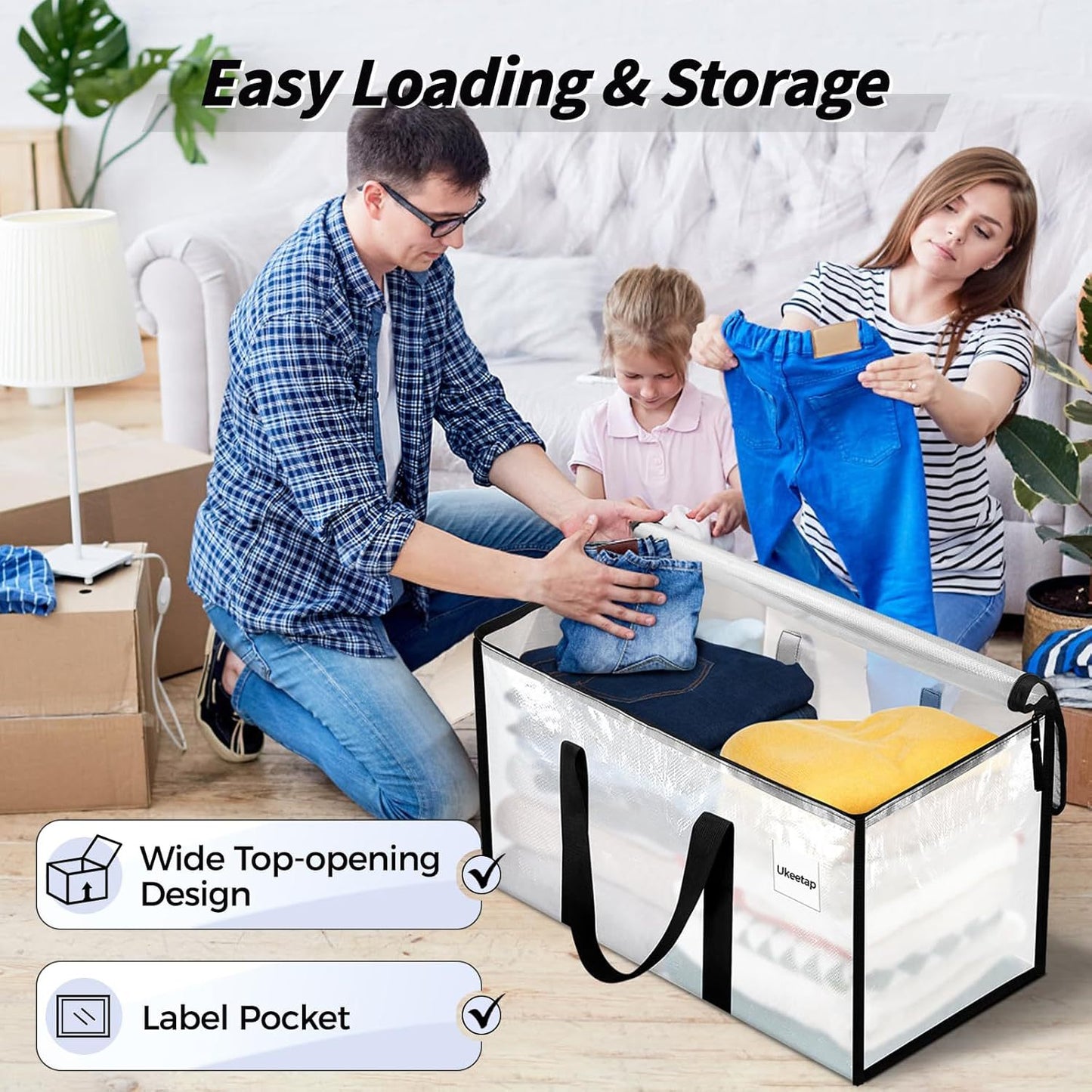 📢Best Seller🔥📦Waterproof Extra Large Moving Storage Bags | Heavy‑Duty Zipper Storage Bags