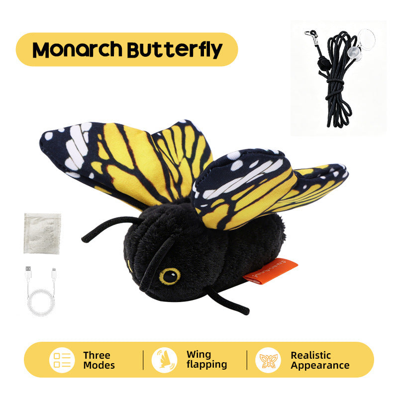 📢LAST DAY 49% OFF🔥🦋Fluttering Butterfly Cat Toy｜😻USB Rechargeable Interactive Motion Toy for Indoor Cats