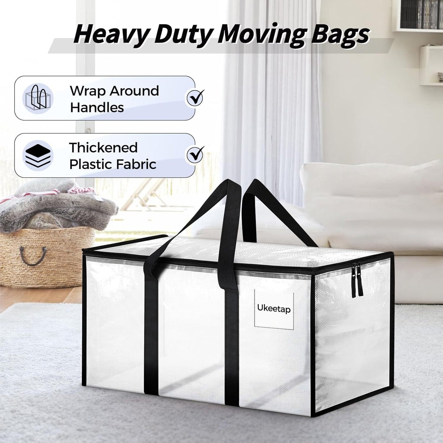 📢Best Seller🔥📦Waterproof Extra Large Moving Storage Bags | Heavy‑Duty Zipper Storage Bags