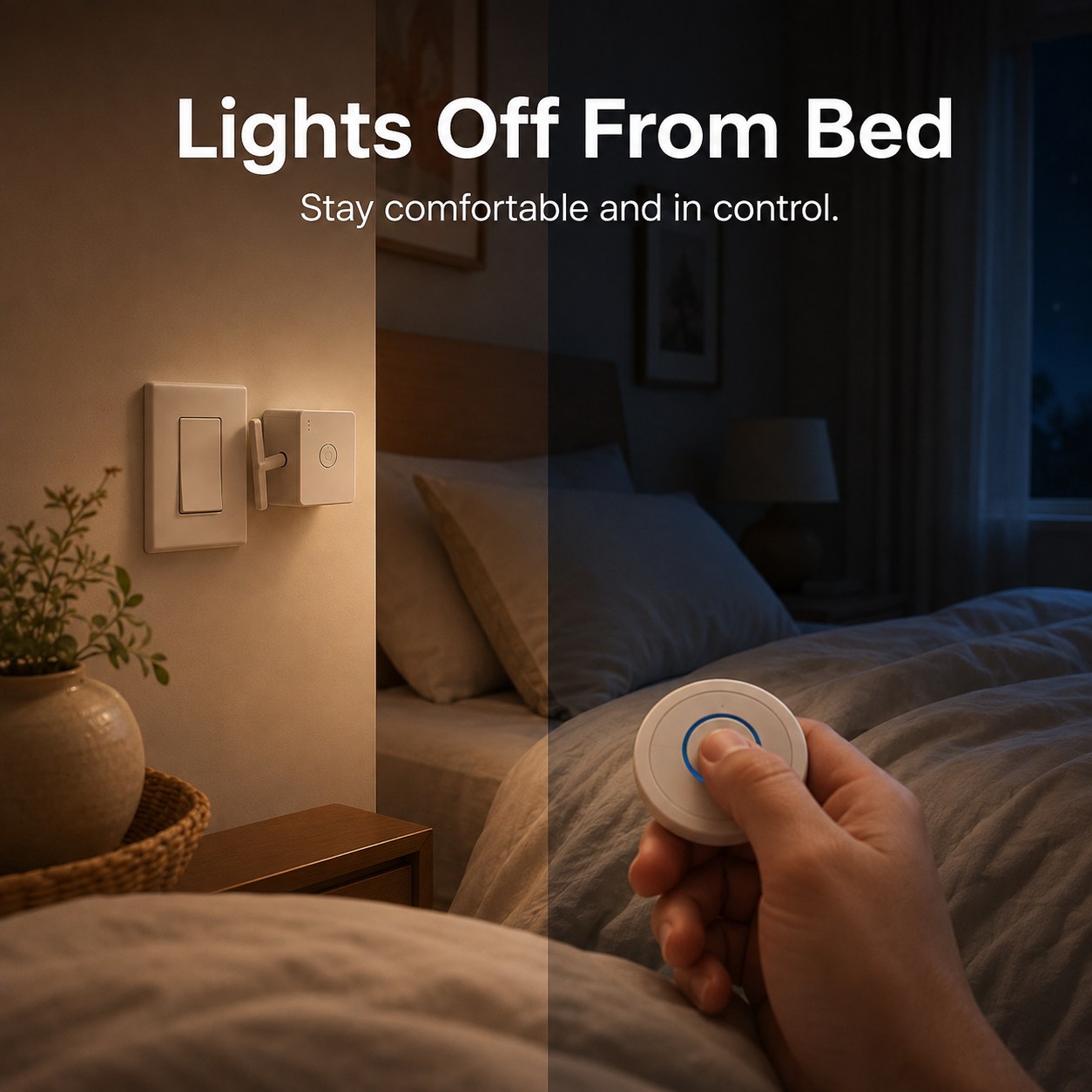 🔥LAST DAY 49% OFF💡 Remote Light Switch Control | No Wiring, Easy Remote Control