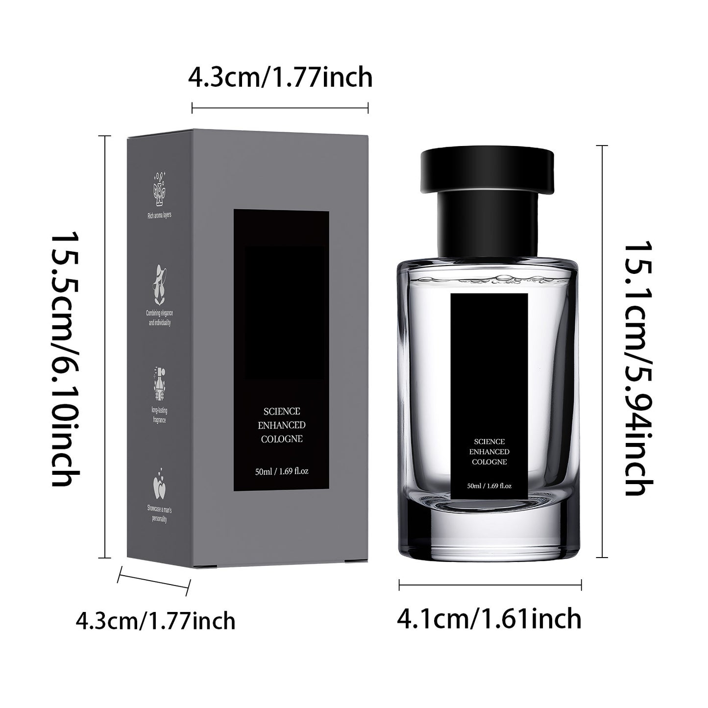 ✨👨Long Lasting Men Cologne Spray, Science Enhanced Woody Citrus Perfume