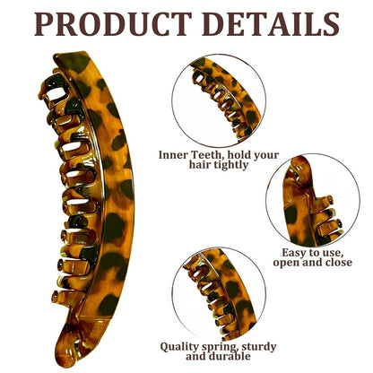 🔥HOT SALES✨Retro Banana Hair Clips 2 Pack | Non-Slip Ponytail Hair Barrette