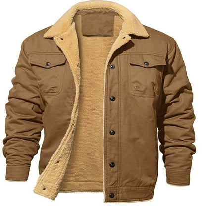 🔥Last Day 49%❄️ Men’s Sherpa-Lined Workwear Jacket 🧥 Warm & Rugged Winter Coat