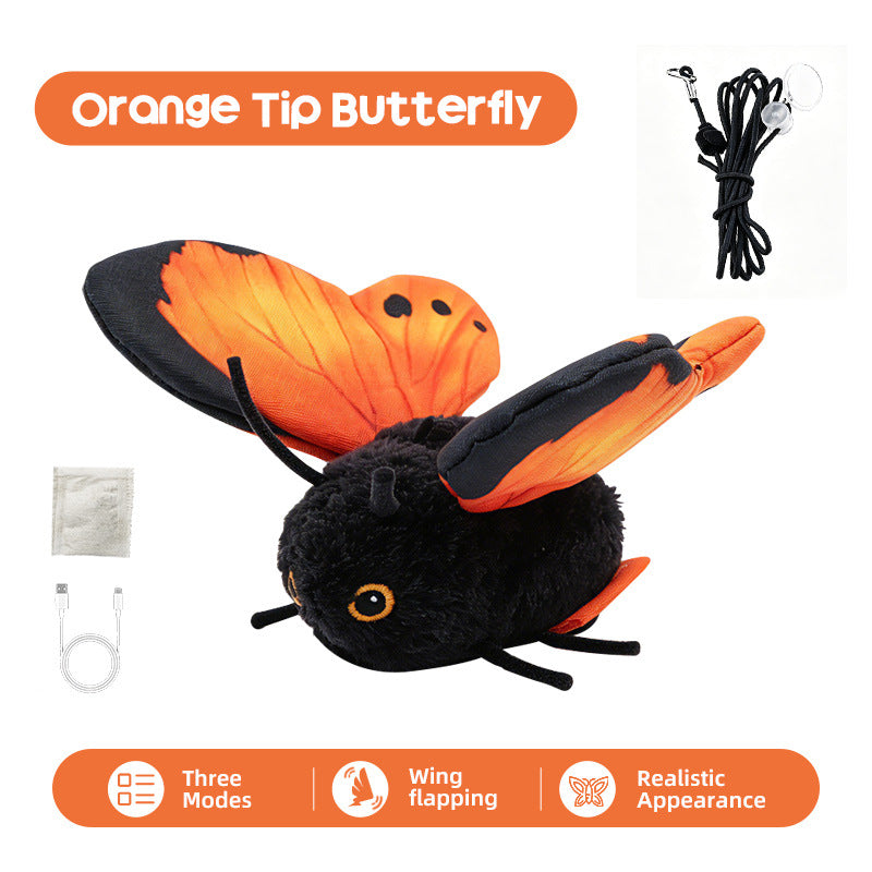 📢LAST DAY 49% OFF🔥🦋Fluttering Butterfly Cat Toy｜😻USB Rechargeable Interactive Motion Toy for Indoor Cats