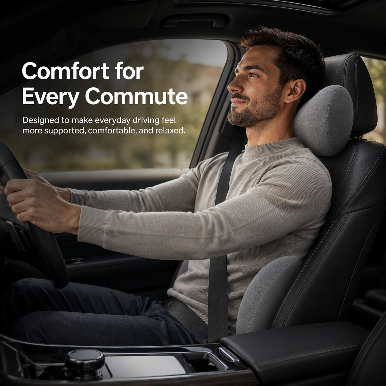 📢LAST DAY 49% OFF🔥 🚗Memory Foam Car Neck Pillow & Lumbar Support Set | Relieve Driving Fatigue