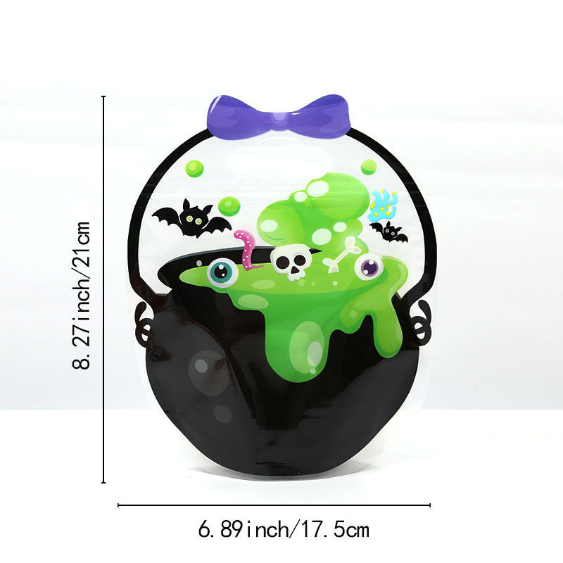 🔥Limited Time 49% OFF - Halloween Favor Bags Transparent Pumpkin Sealed Pouches🍬