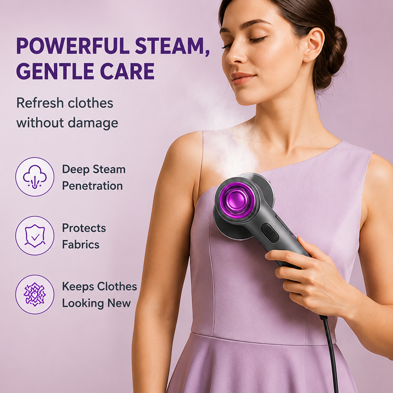 🔥Limited-time 49% off🔥Compact 2-in-1 Handheld Garment Steamer & Iron