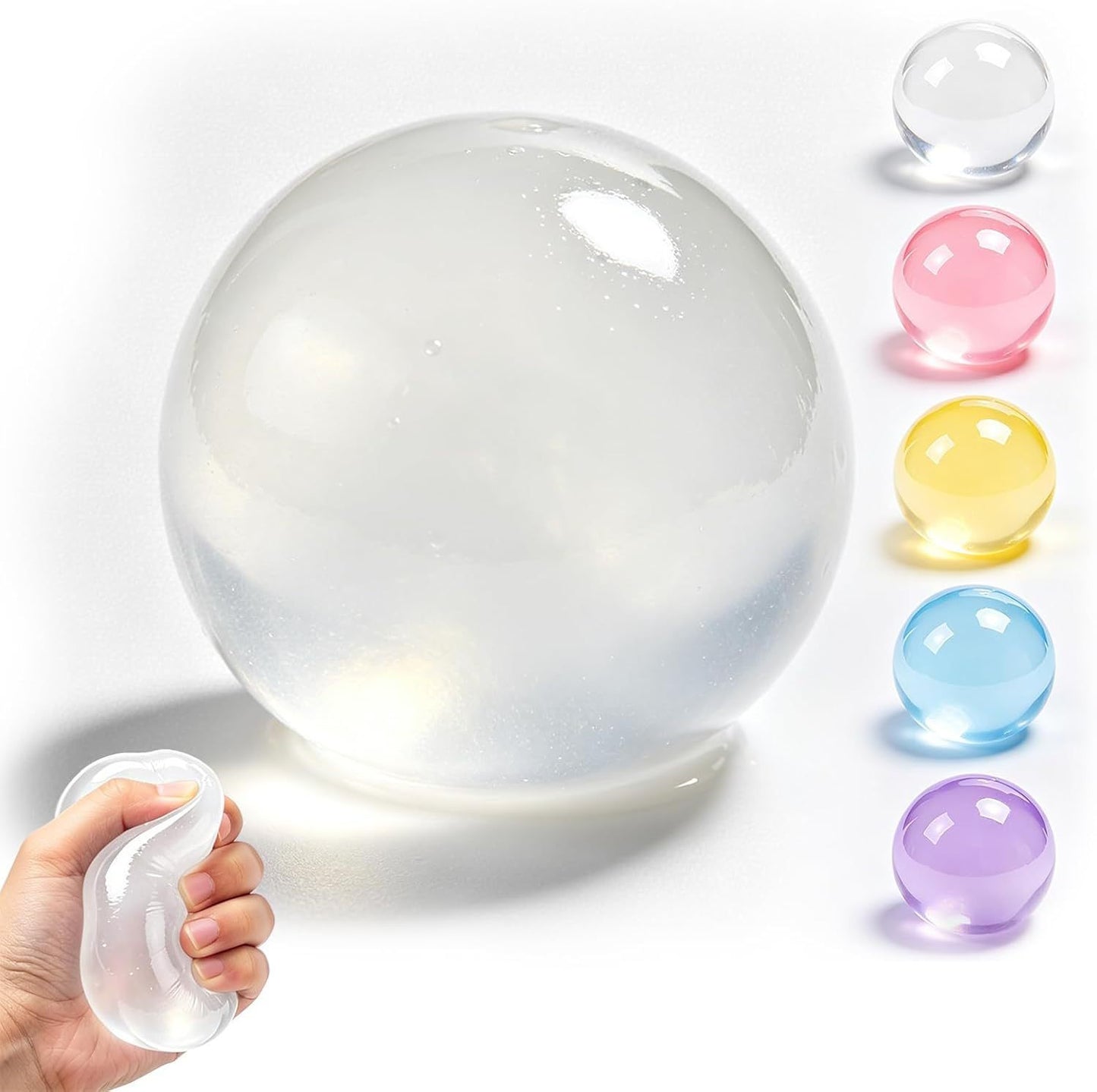 🍬Crystal Clear Jelly Squeeze Ball🥰  Soft Coconut Oil Fidget Toy, Perfect Stress Buster for Boredom & Anxiety