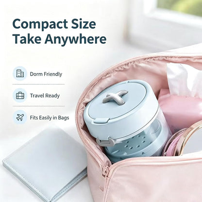 🔥Limited Time 50% OFF🔥 3-in-1 Denture Cleaning Box with Lift Drain Tray & Mirror, Leakproof Portable Travel Denture Cleaning Case🦷