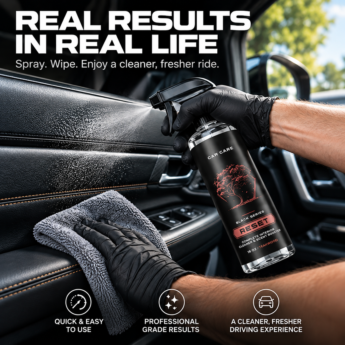 🔥 Limited-Time 49% OFF🚗Car Interior Cleaner & Scent Booster | 🧼Matte Dashboard Cleaner Spray