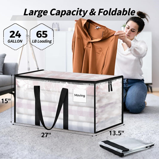 📢Best Seller🔥📦Waterproof Extra Large Moving Storage Bags | Heavy‑Duty Zipper Storage Bags