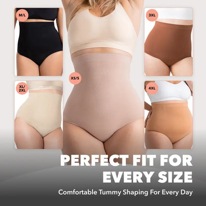 🔥Best Seller- High Waisted Tummy Control Shapewear Briefs, Seamless Body Shaper Underwear for Women