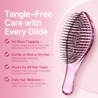 🪮Multi-Color Detangling Hair Brush Round Tip Scalp Massage Comb