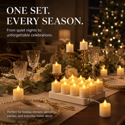 🔥Today Only: 49% Off 🕯️Rechargeable Flameless LED Candles with Remote, Timer & Charging Base🏡💛