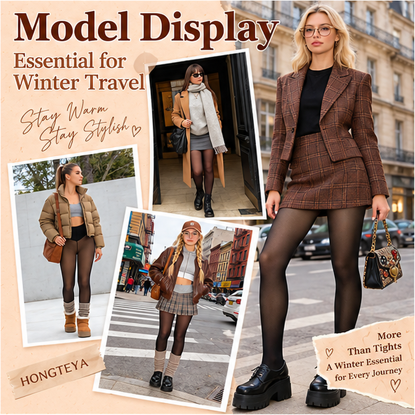 💕49％OFF🔥Fleece Lined Tights | Thermal Sheer Tights High Waist Tummy Control Winter Tights