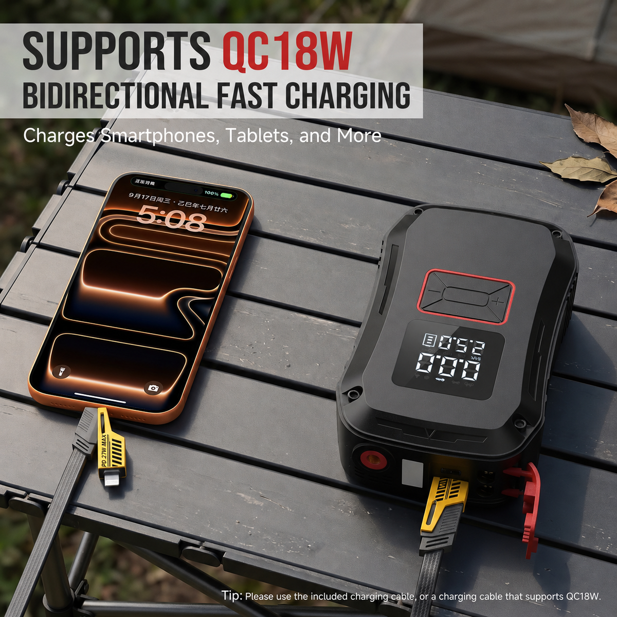 🔥 Limited-Time 49% OFF ⚡4000A Car Jump Starter with 150PSI Air Compressor — 4-in-1 Portable Power Bank & Emergency Light