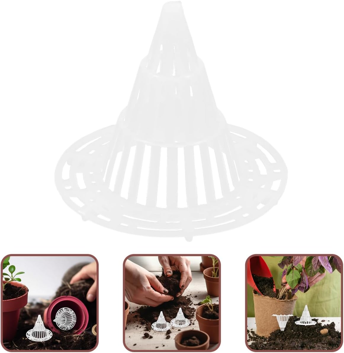 🌱 Cone-Shaped Plant Pot Drainage Mesh Inserts—Helps Keep Soil In & Water Flowing