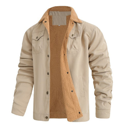 🔥Last Day 49%❄️ Men’s Sherpa-Lined Workwear Jacket 🧥 Warm & Rugged Winter Coat