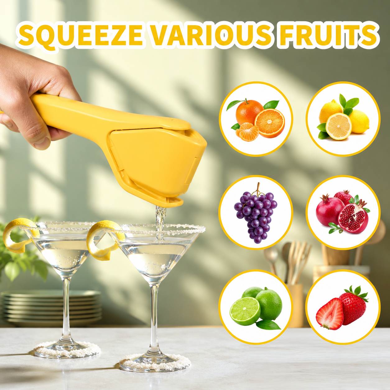 🔥Limited Time-49% OFF🍹Foldable Stainless Steel Lemon Squeezer Multi Fruit Hand Juicer Press