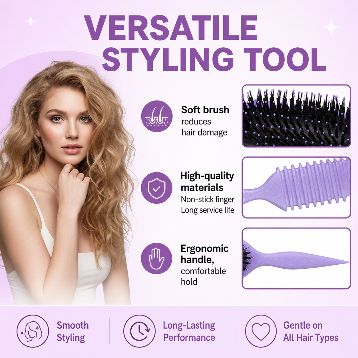 ✨Curl Defining Styling Brush | Define Perfect Curls for Natural Curly Hair🌀