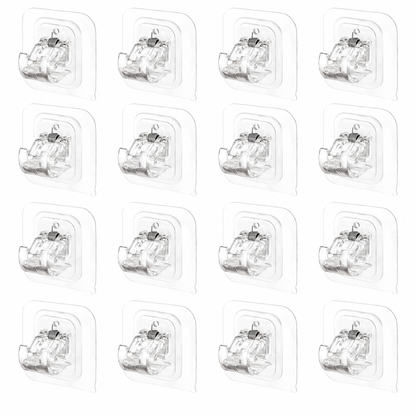 🪝8/16PCS Transparent Curtain Rod Brackets with Clips for Home