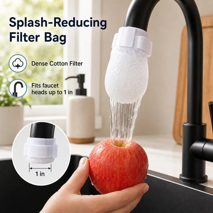 ⚡Hot Sales 49% OFF🔥-Cotton Faucet Filter Bags for Faucets Under 1" - Splash-Reducing Sediment Filter