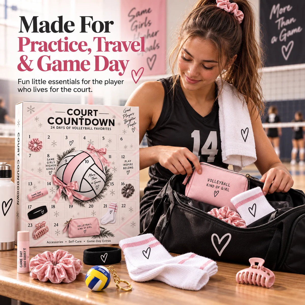 🏐 24-Day Volleyball Advent Calendar – Daily Surprise Gift for Volleyball Girls