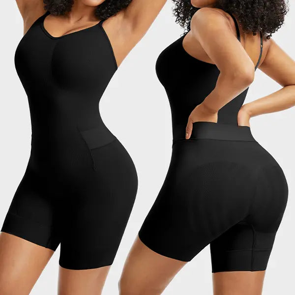 💥Easy slide Tummy Control Butt Lifter Bodysuit, Scrunch Rear Design with Boning Support