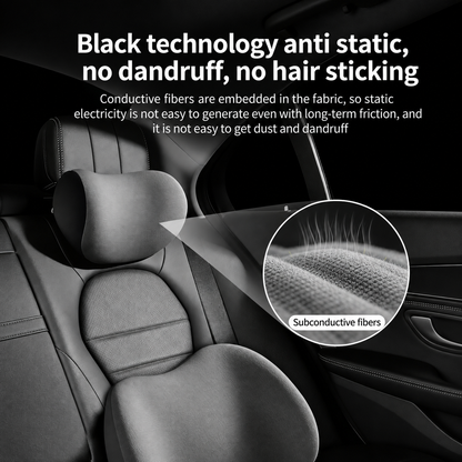 📢LAST DAY 49% OFF🔥 🚗Memory Foam Car Neck Pillow & Lumbar Support Set | Relieve Driving Fatigue