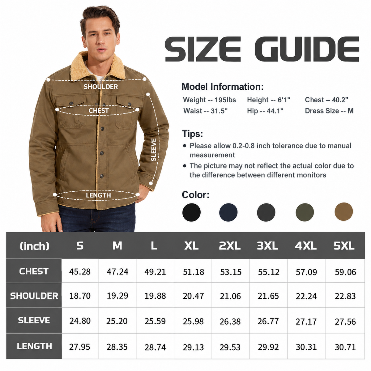 🔥Last Day 49%❄️ Men’s Sherpa-Lined Workwear Jacket 🧥 Warm & Rugged Winter Coat