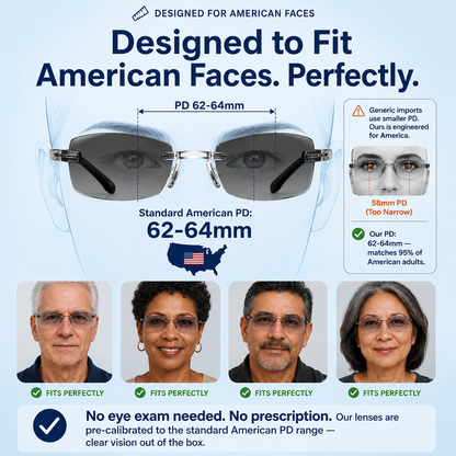 🔥 Limited-Time 49% OFF 👓 Rimless Photochromic Reading Glasses | 💎 Diamond-Cut Lightweight Design