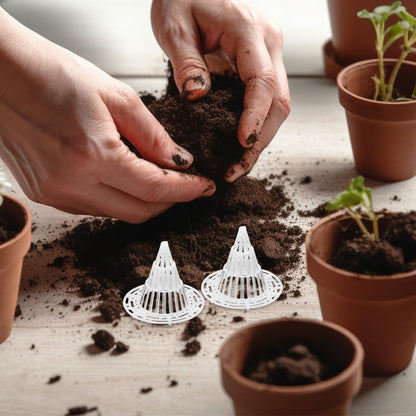 🌱 Cone-Shaped Plant Pot Drainage Mesh Inserts—Helps Keep Soil In & Water Flowing