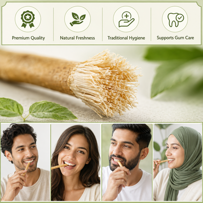 Natural Miswak Stick | Organic Toothbrush Alternative for Fresh Breath