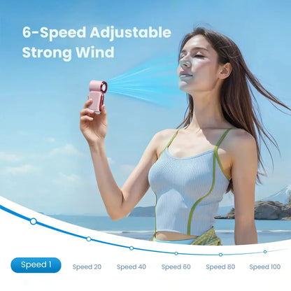 🥳2026 HOT SALE🥳💞50K+ SOLD!💨❄️ ! Turbo Handheld Fan – 16900 RPM, 6 speeds, LED display. 3000mAh battery, 10.7hrs cooling. Pocket‑sized power! 🌬️✨