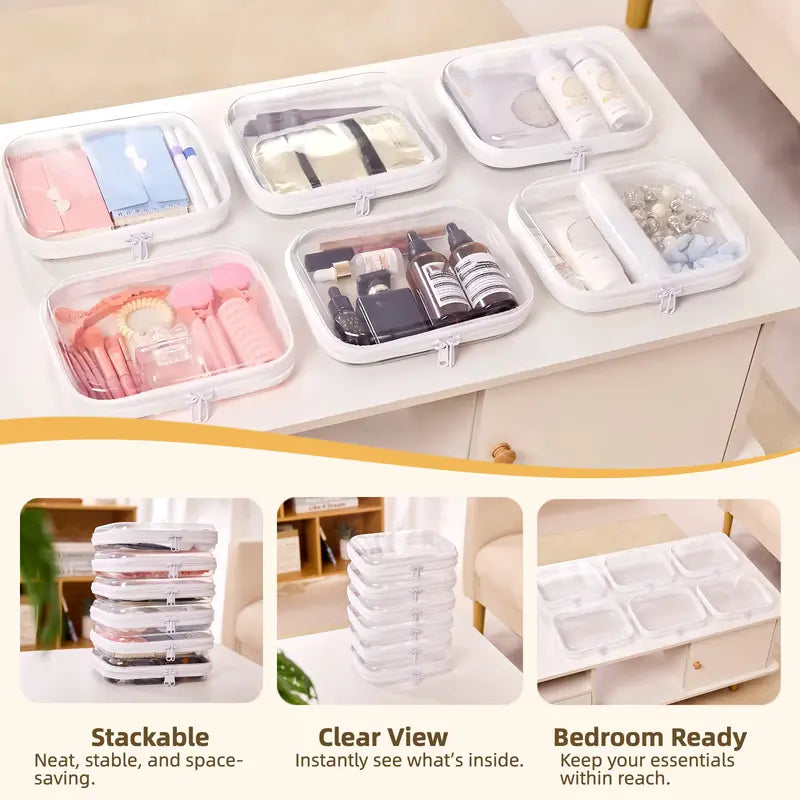 🔥 Limited-Time 49% OFF 🧳 Clear Hard Shell Packing Cubes | 💧 Waterproof PET Travel Organizer Bags