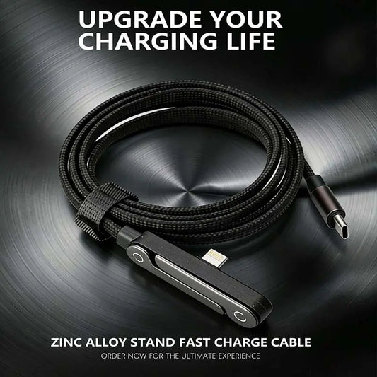 🔥 49% OFF Limited-Time Deal | 240W Fast Charging Cable with Foldable Phone Stand & 1.5M Cord ⚡📱