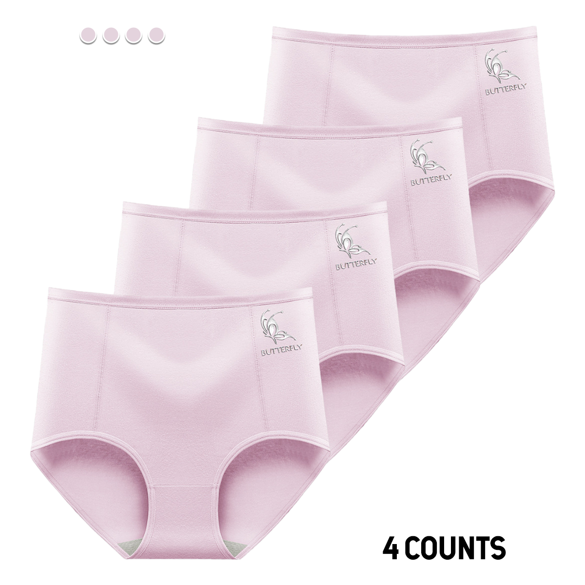 Women's High-Waisted Cotton Underwear - S-XXL