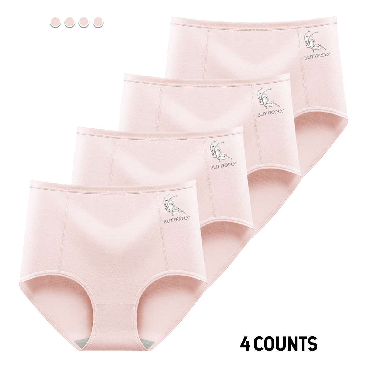 Women's High-Waisted Cotton Underwear - S-XXL