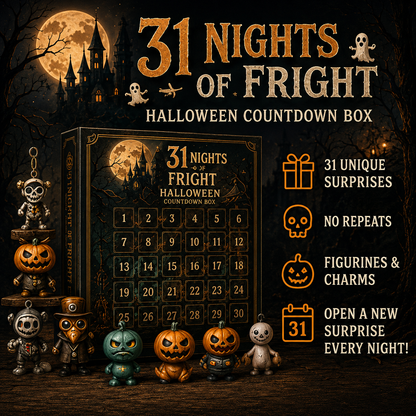 🎉🎃 49% OFF – 31 Nights of Fright Halloween Countdown Box with 31 Unique Spooky Collectibles  👻✨