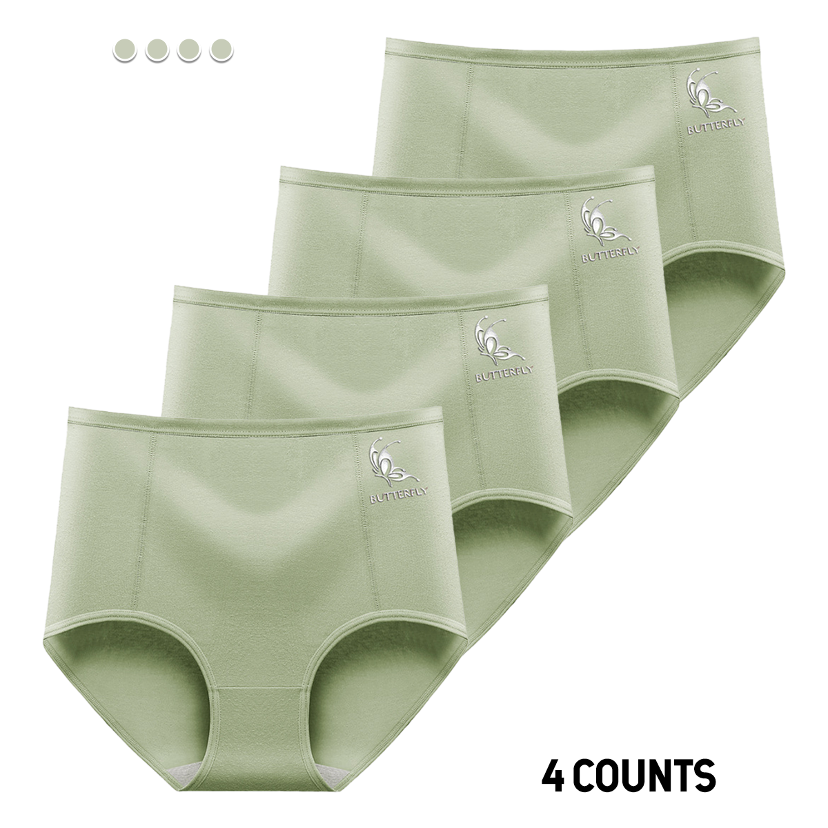 Women's High-Waisted Cotton Underwear - S-XXL