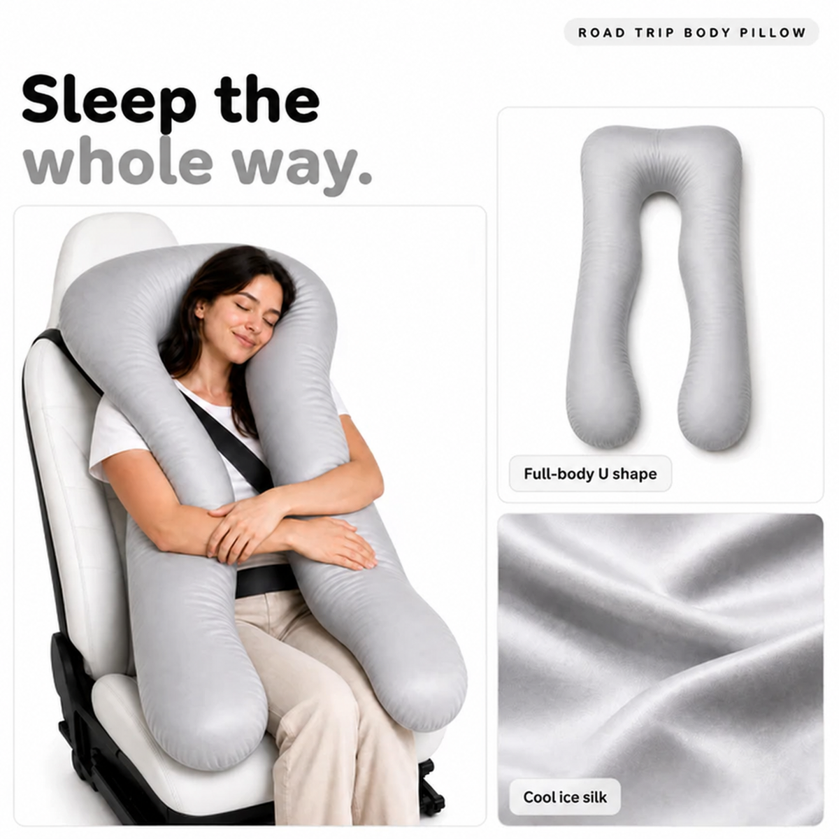 🚗 Your Coziest Co-Pilot — U-Shaped Passenger Travel Pillow
