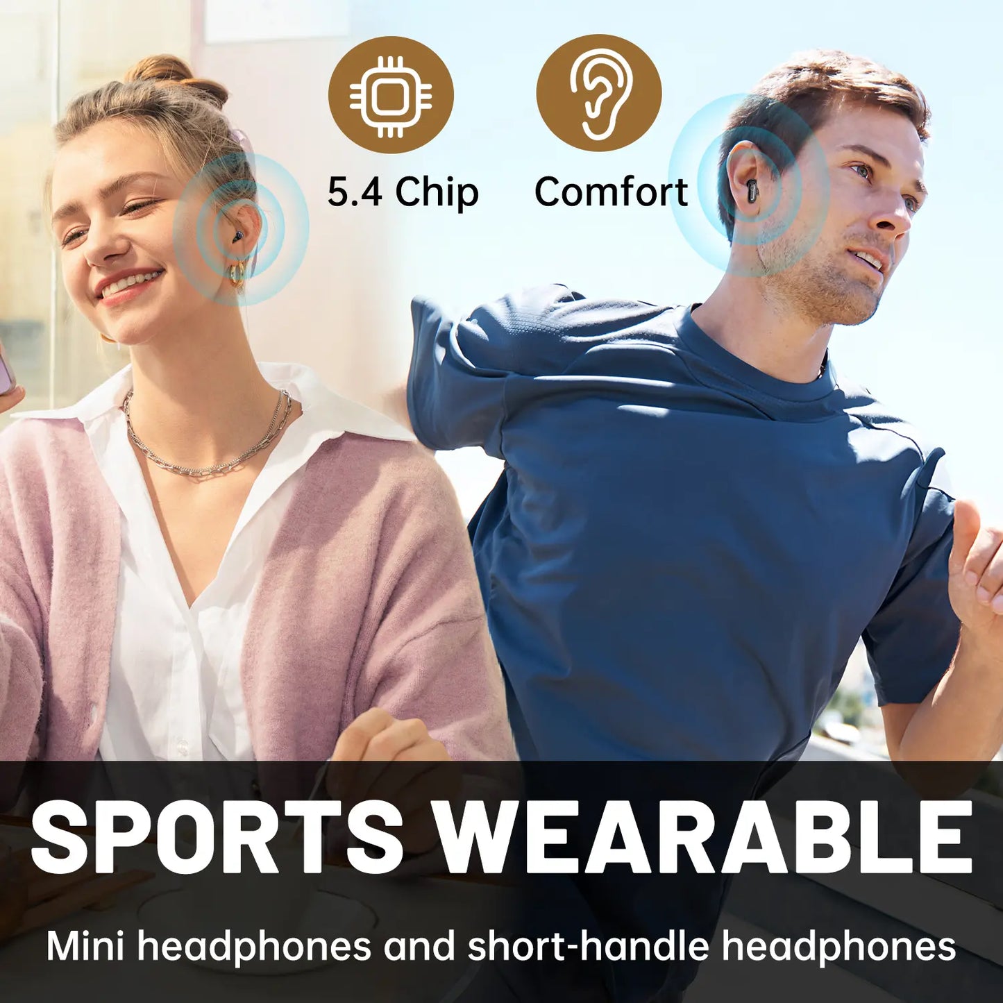 MSHUKCOE Wireless Headphones - Noise Cancelling Bluetooth 5.4