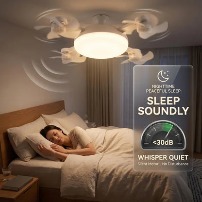 🌀New E27 Socket Ceiling Fan Light – 2‑in‑1 Silent LED Fan with Remote Control, Energy‑Saving Cooling & Lighting